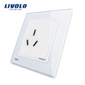 Livolo Glass Outlet Multi Plug 3 Pins Wandsteckdose VL-W2Z1B-13